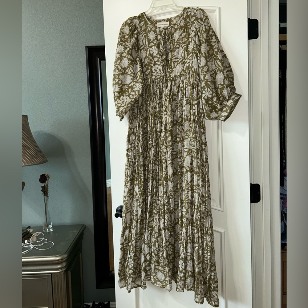 OLIVE DAUGHTER OF INDIA MAXI DRESS
